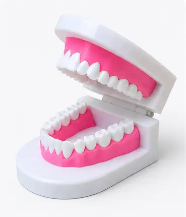 Modelo Dentadura Articulada – PLA Blanco y Rosa